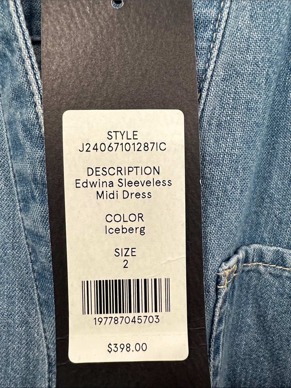 Veronica Beard Denim Blue Sleeveless Midi Shirt Dress - Picture 2 of 2